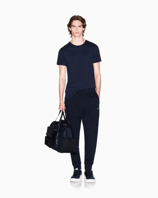 ARMANI EXCHANGE Blue Regular Fit Trousers for men