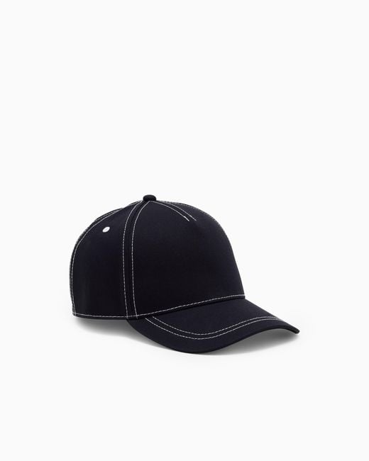 ARMANI EXCHANGE Blue Hat With Side Logo for men