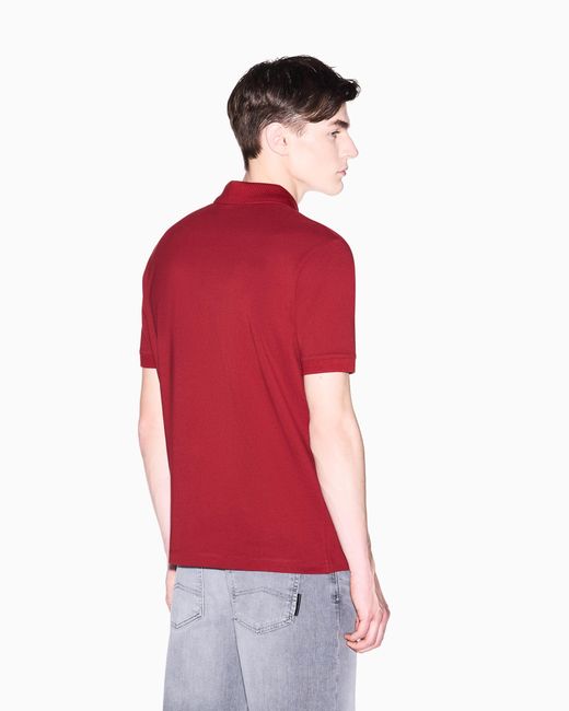 ARMANI EXCHANGE Red Regular Fit Polo for men