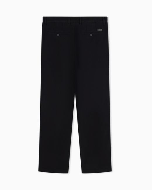 ARMANI EXCHANGE Black Regular Fit Trousers for men