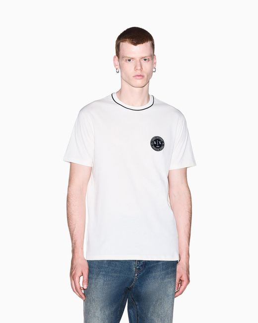 ARMANI EXCHANGE White Regular T-Shirt for men