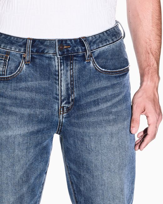 ARMANI EXCHANGE Blue Slim-Fit 5-Pocket Jeans for men