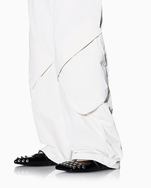 ARMANI EXCHANGE White Oversized Trousers