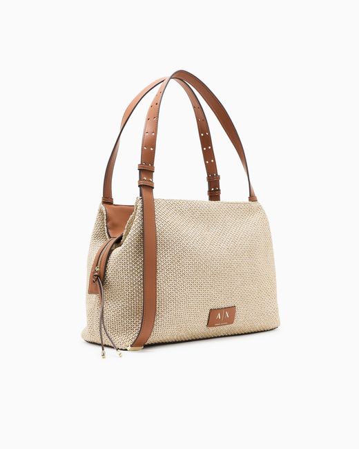 ARMANI EXCHANGE Natural Structured Mini Shoulder Bag