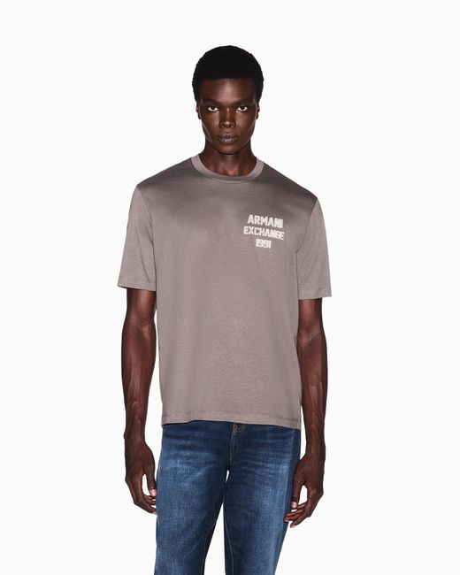 ARMANI EXCHANGE Brown Regular T-Shirt for men