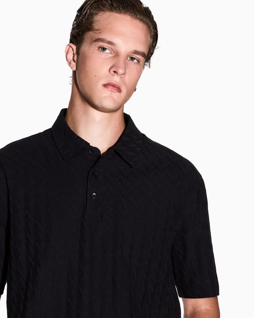 Polo Coupe Régulière En Coton Mercerisé ARMANI EXCHANGE pour homme en coloris Black
