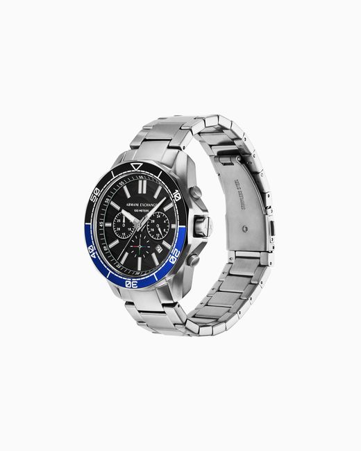 Set De Collar Y Reloj Con Cronógrafo De Acero Inoxidable ARMANI EXCHANGE de hombre de color Multicolor