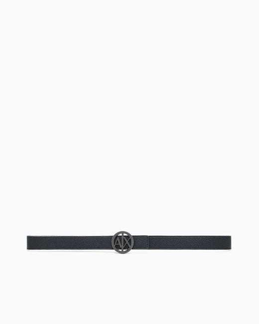 ARMANI EXCHANGE White Plate Belt Regular Fit