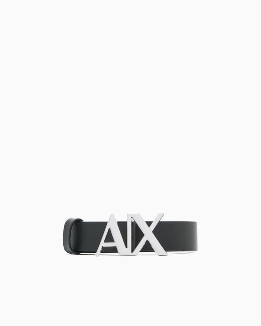 ARMANI EXCHANGE White Leather Bel