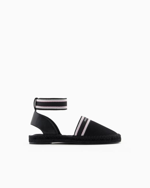 ARMANI EXCHANGE White Espadrilles With Ankle Strap