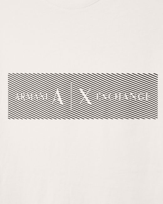 ARMANI EXCHANGE White Slim Fit Cotton T-Shirt for men