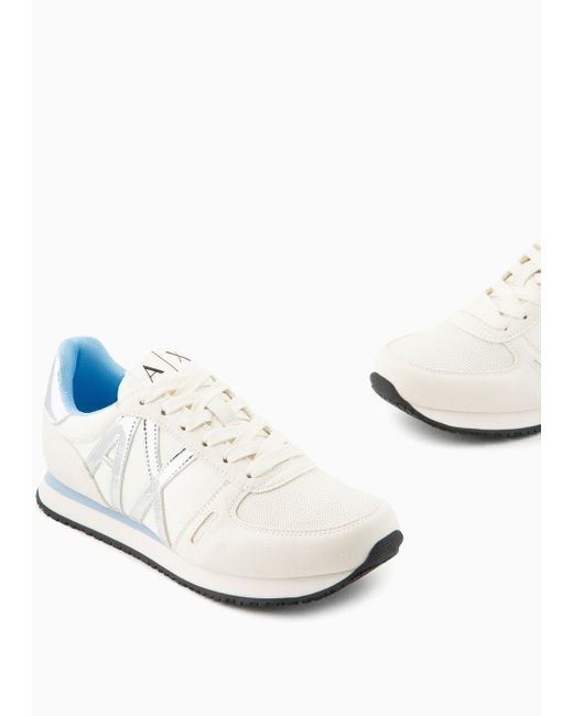 Armani Exchange White Sneakers With Logo Lettering