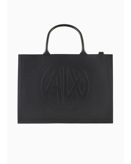 Milky Bag Avec Logo Embossé En Matériau Recyclé Armani Exchange en coloris Black