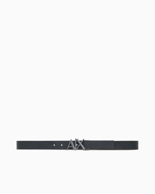 ARMANI EXCHANGE Gürtel Aus Glattem Leder Mit Einer Logoschnalle Aus Metall in White für Herren