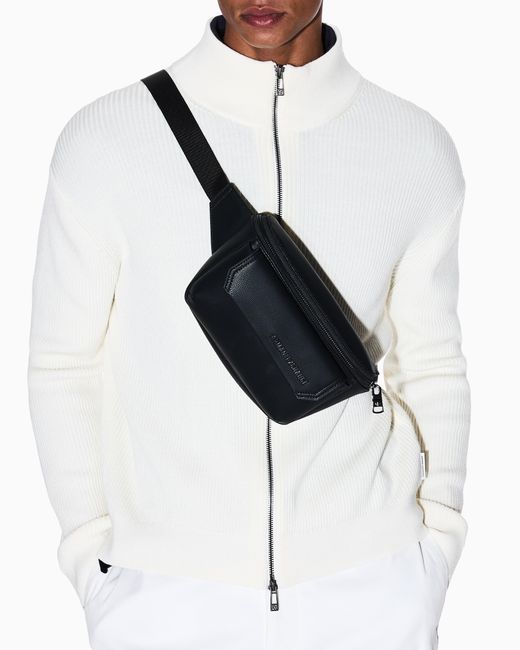 Marsupio Effetto Martellato di ARMANI EXCHANGE in Black da Uomo