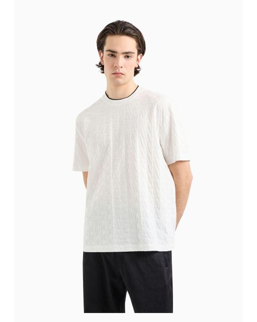 Armani Exchange White Regular Fit T-shirts for men