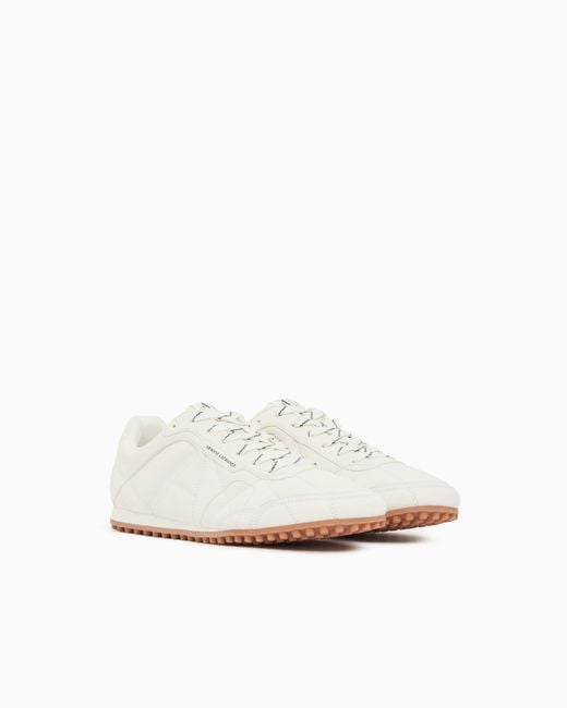 ARMANI EXCHANGE White Sneakers Lower Soft Regular Fit With Rubber Sole for men