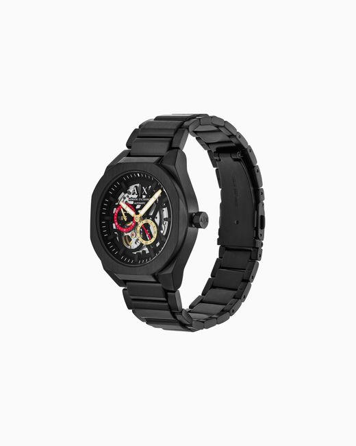 ARMANI EXCHANGE Black Sync Automatic Stainless Steel Watch for men