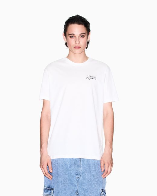 Camiseta Asv De Corte Regular ARMANI EXCHANGE de hombre de color White