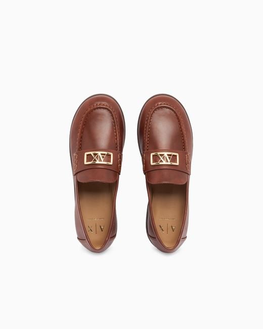 ARMANI EXCHANGE Brown Loafers