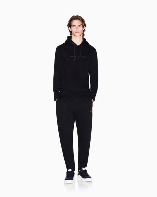 ARMANI EXCHANGE Regular Fit Hoodie Aus Baumwoll-French-Terry Essential in Blue für Herren