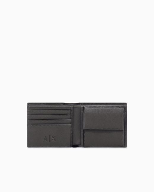 ARMANI EXCHANGE Gray Wallet Bifold With Coin Pocket for men