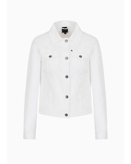 Armani Exchange White Denim Jackets