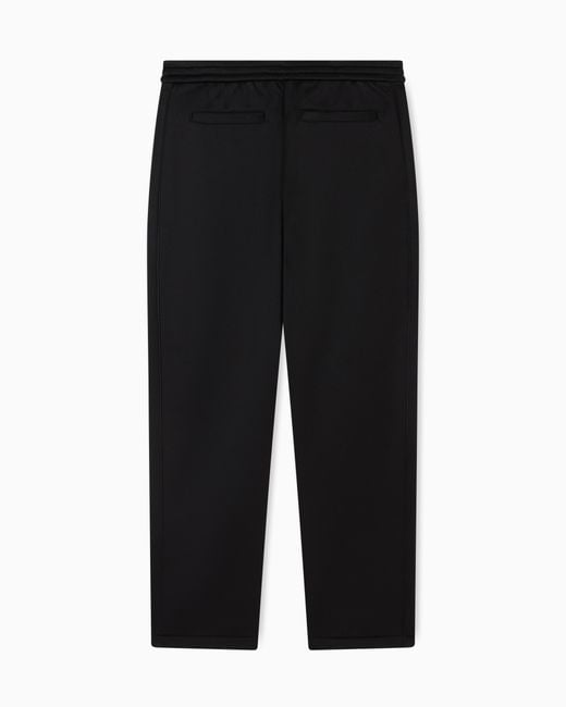 ARMANI EXCHANGE Black Jogger Pants With Metal Logo for men