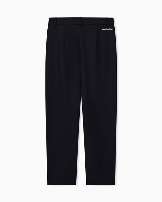 ARMANI EXCHANGE Black Regular Fit Trousers