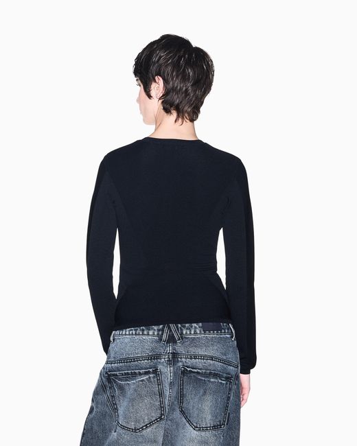 ARMANI EXCHANGE Blue Regular Fit Pullover Knitted