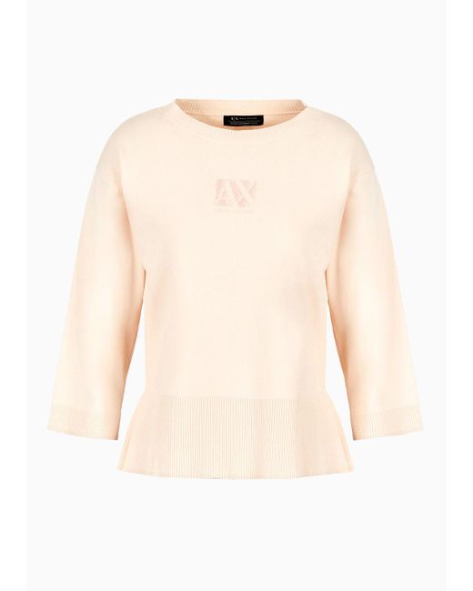 Armani Exchange White Jumpers