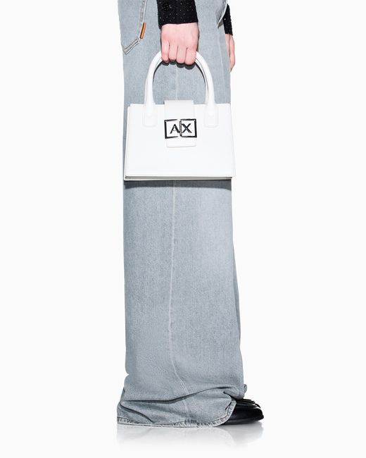 ARMANI EXCHANGE White Tote Bag