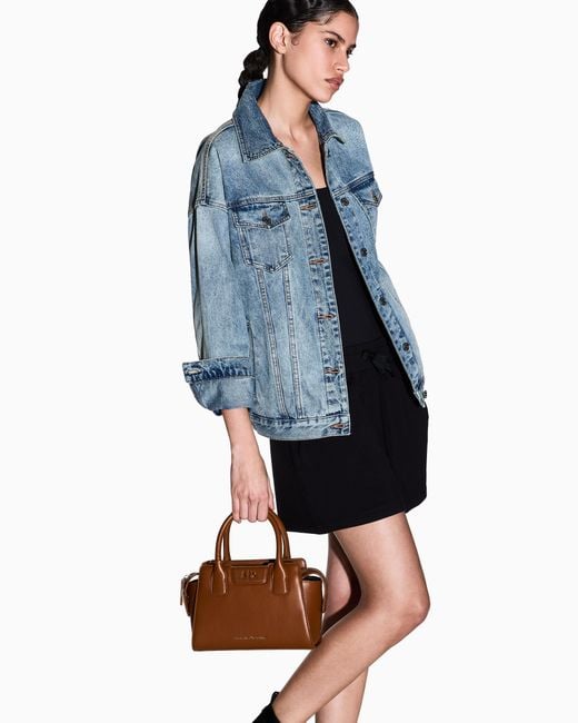 ARMANI EXCHANGE Brown Handbag With Shoulder Strap And Logo
