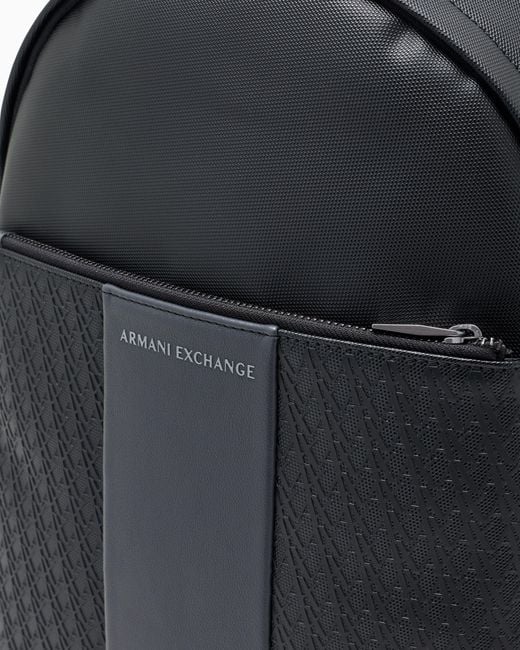 ARMANI EXCHANGE Blue Backpack With An Outside Coating for men