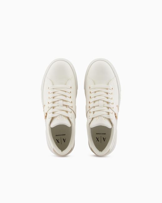 ARMANI EXCHANGE White Minimal Chic Sneakers