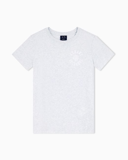 ARMANI EXCHANGE White Regular Fit T-Shirt Cotton Jersey