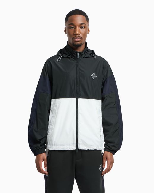Giubbino Antivento Color Block Con Zip di ARMANI EXCHANGE in Black da Uomo