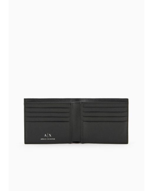 Armani Exchange White Leather Book Wallet for men