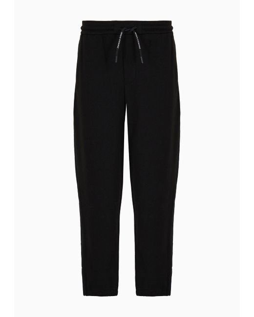 Armani Exchange Black Mix Mag Jogger Trousers In Asv Organic Cotton for men