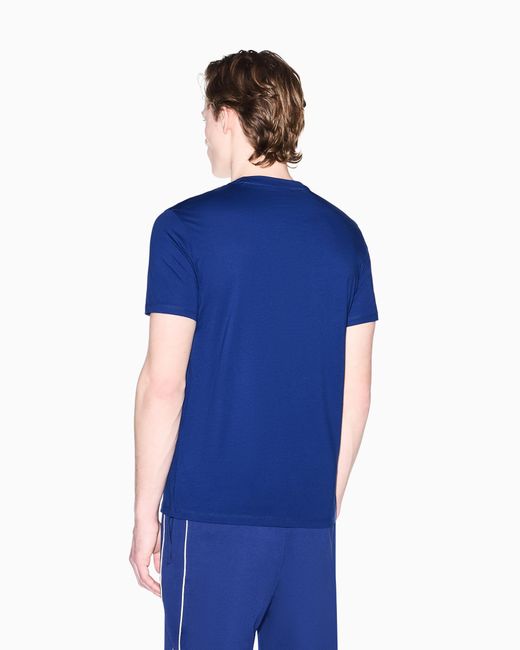 ARMANI EXCHANGE Blue Slim Fit T-Shirt for men