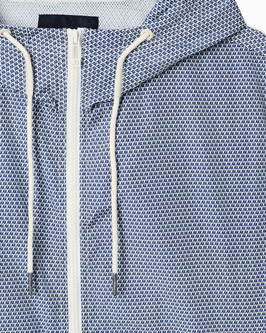 ARMANI EXCHANGE Blue Technical Fabric Windbreakers for men