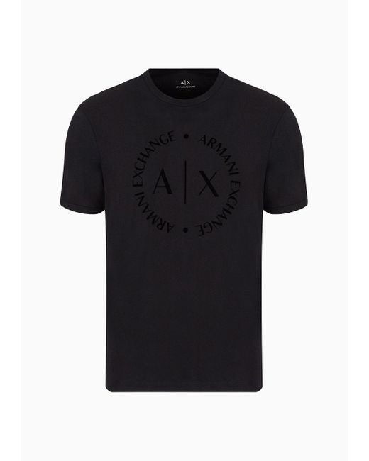 T-shirt Regular Fit In Jersey di Armani Exchange in Black da Uomo