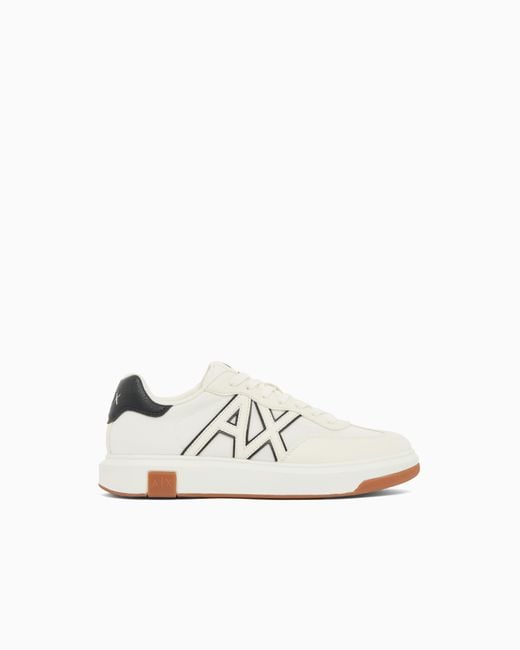 ARMANI EXCHANGE White Sneakers With Contrasting Logo for men