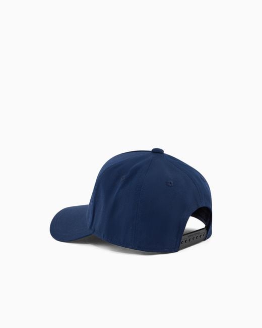 ARMANI EXCHANGE Blue Logo Cap With Curved Visor for men