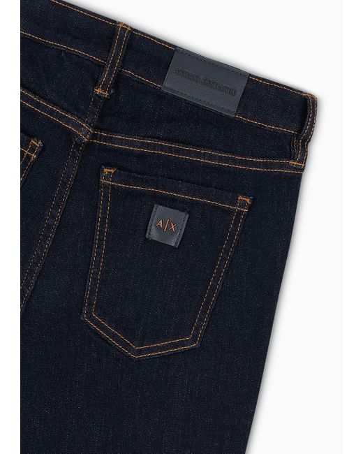 Jeans J65 Flare Fit In Denim Stretch Indigo di Armani Exchange in Blue
