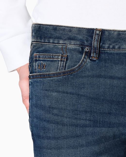 ARMANI EXCHANGE Blue Skinny Jeans for men