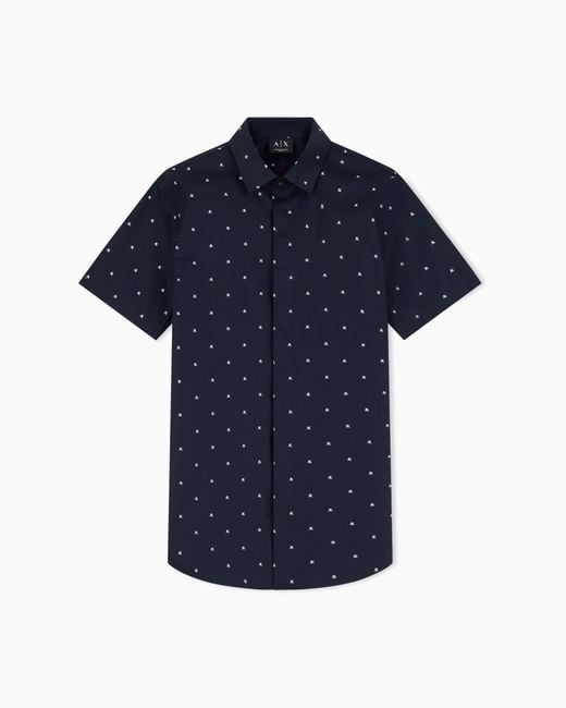 ARMANI EXCHANGE Blue Shirt Slim Fit for men