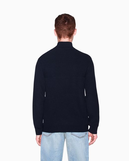 ARMANI EXCHANGE Blue Regular Fit Pullover for men