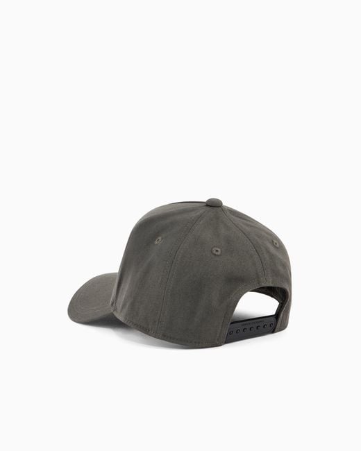 ARMANI EXCHANGE Gray Logo Cap With Curved Visor for men