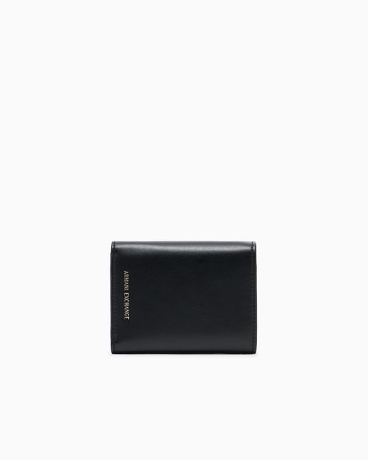 ARMANI EXCHANGE Black Compact Wallet With Logo